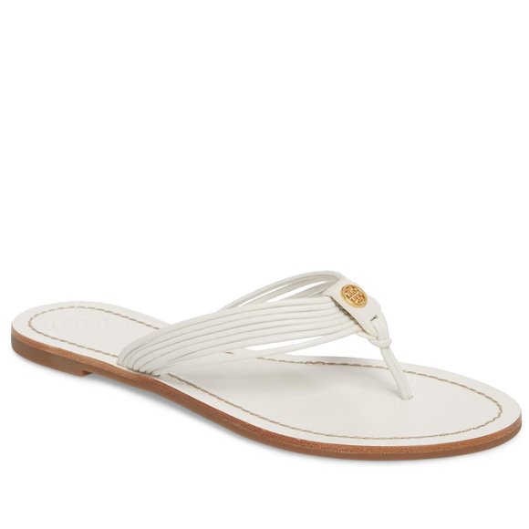 Tory Burch Shoes - TORY BURCH Sienna Strappy Thong Sandal White 8.5